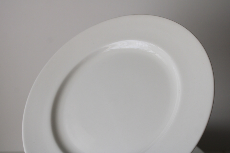 photo of set of 12 Pier 1 New Essentials white china large dinner plates, never used #3