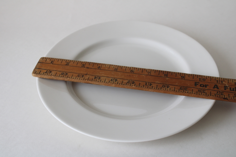 photo of set of 12 Pier 1 New Essentials white china large dinner plates, never used #5