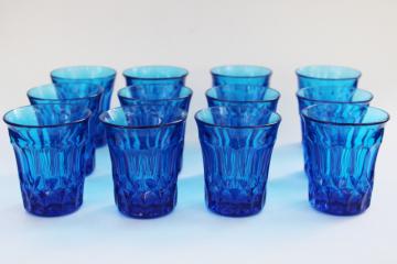 catalog photo of set of 12 aqua blue glass tumblers, juice or bar drinking glasses Noritake Perspective