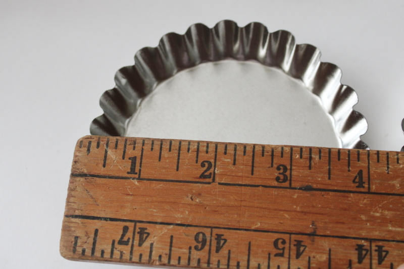 photo of set of 12 fluted tin pastry molds, tiny tartlet quiche or tart baking pans #3