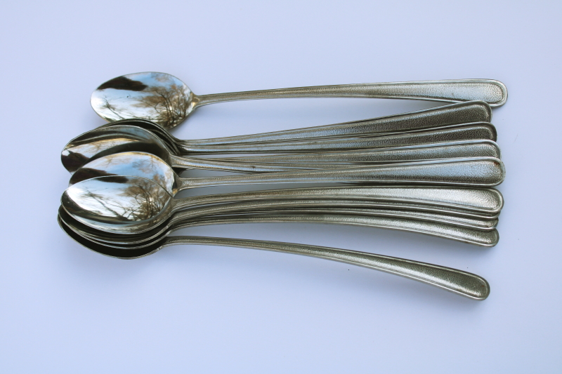 photo of set of 12 long handled iced tea spoons, Brandware Japan stainless steel flatware  #2