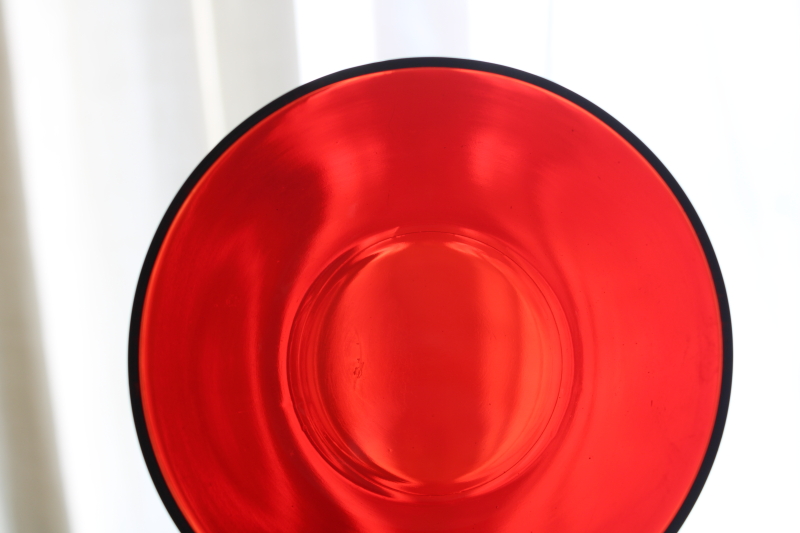 photo of set of 8 red glass fruit bowls or dessert dishes, vintage Anchor Hocking Royal Ruby glass  #2