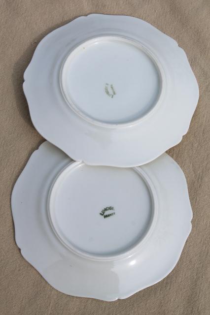photo of set of 8 tiny pure white porcelain plates or coasters, Limoges - France china #6