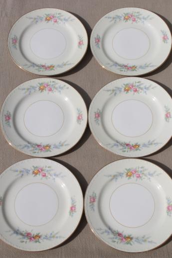 photo of set of small plates & bowls, vintage Homer Laughlin china Cashmere floral Eggshell Georgian #3