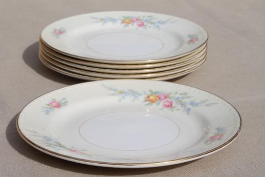 photo of set of small plates & bowls, vintage Homer Laughlin china Cashmere floral Eggshell Georgian #4