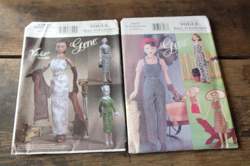 photo of sewing patterns lot, Gene fashion doll clothes, Hollywood style vintage designer outfits #7