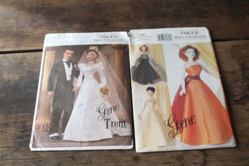 photo of sewing patterns lot, Gene fashion doll clothes, Hollywood style vintage designer outfits #8