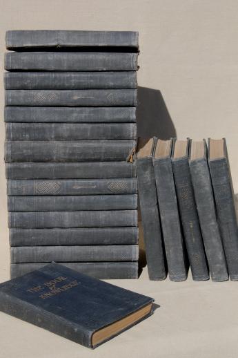 photo of shabby antique beautifully illustrated Books of Knowledge library 1930 20 volume set  #1