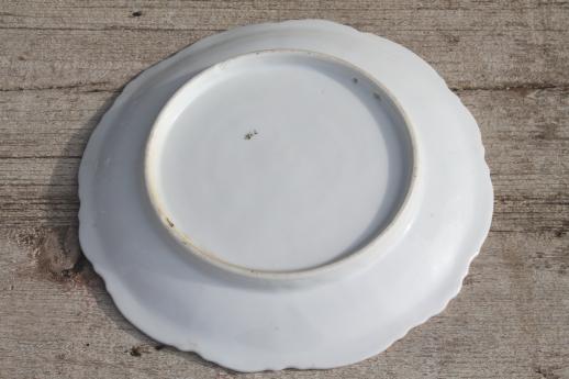 photo of shabby antique china game bird plate w/ quail or partridge, early 1900s vintage #4