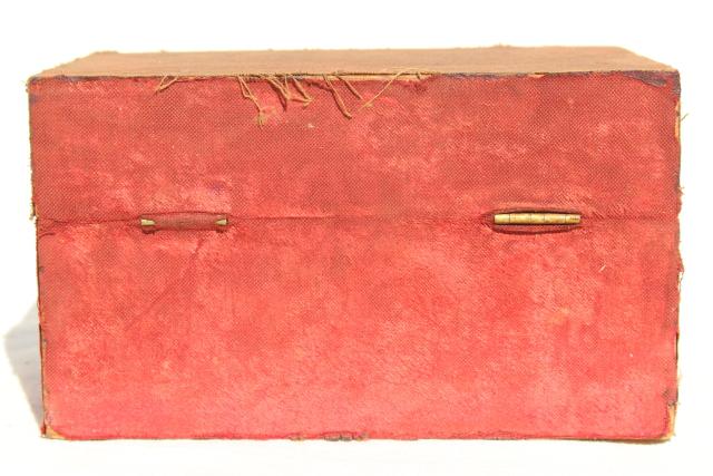 photo of shabby antique vintage velvet box or traveling case for bottles or writing instruments #10