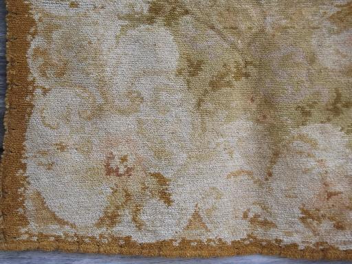 photo of shabby brocade antique vintage chenille velvet table cover or throw #2