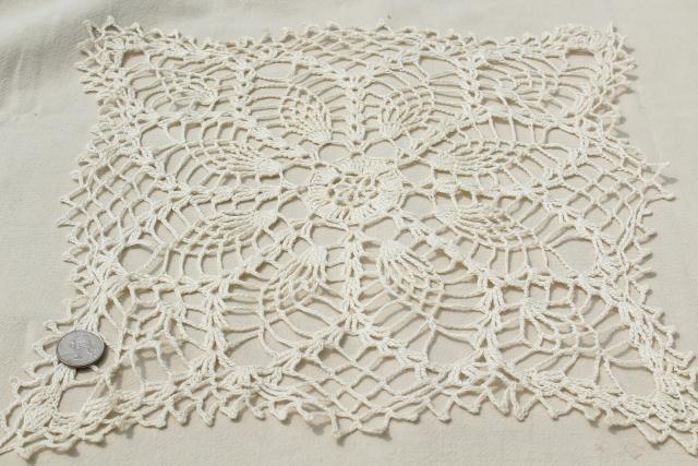 photo of shabby chic vintage lace doilies & centerpieces, crochet doily lot #12