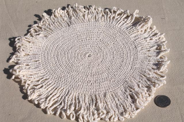 photo of shabby chic vintage lace doilies & centerpieces, crochet doily lot #12