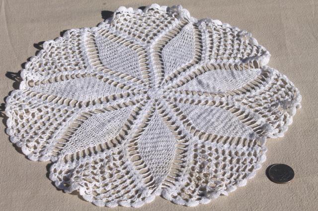 photo of shabby chic vintage lace doilies & centerpieces, crochet doily lot #13