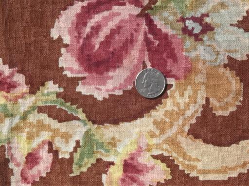 photo of shabby cottage chic vintage floral print linen weave cotton pillow cover #2