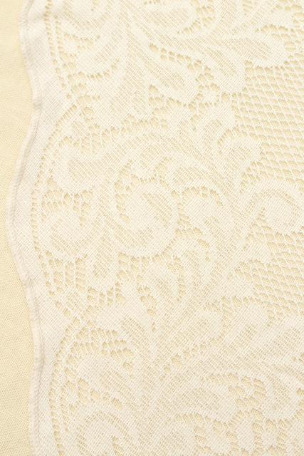 photo of shabby cottage chic vintage lace tablecloths lot, white and ivory lace cloths #15