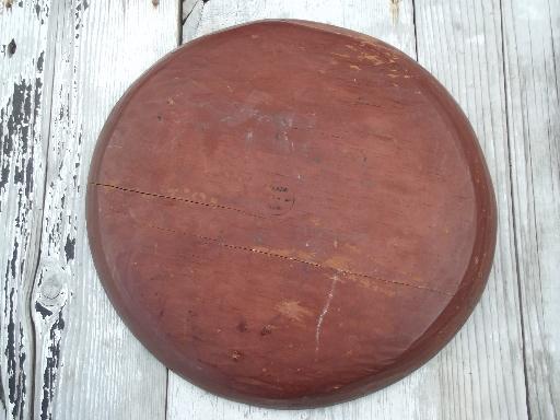 photo of shabby hand-painted wood trays, Mexican batea trays w/ bright flowers  #5