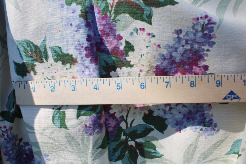 photo of shabby lilacs floral vintage cotton print curtain panels, vintage fabric for upcycle #8