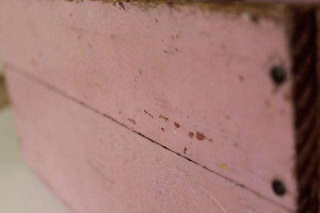 photo of shabby pink paint vintage wood box for storage or displays, rustic country farmhouse decor #10