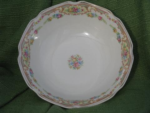 photo of shabby vintage china serving bowls, Mt. Clemens pottery Mildred floral #4