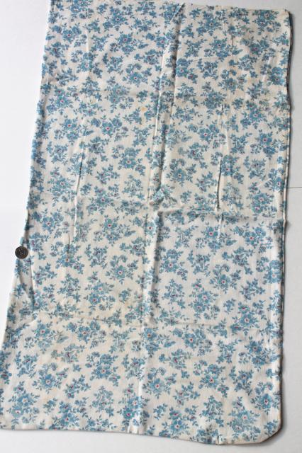 photo of shabby vintage feedsack fabric, lot of pretty print cotton flour sack / feed sacks #10