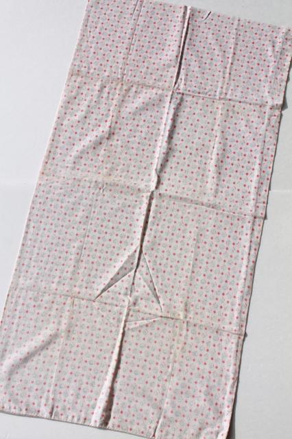 photo of shabby vintage feedsack fabric, lot of pretty print cotton flour sack / feed sacks #12