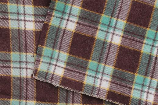 photo of shabby vintage wool camp blankets, plaid blankets & old army blanket for cutter fabric #4