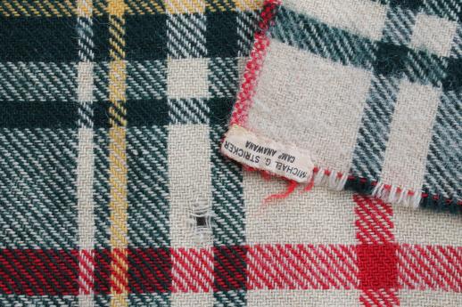 photo of shabby vintage wool camp blankets, plaid blankets & old army blanket for cutter fabric #6