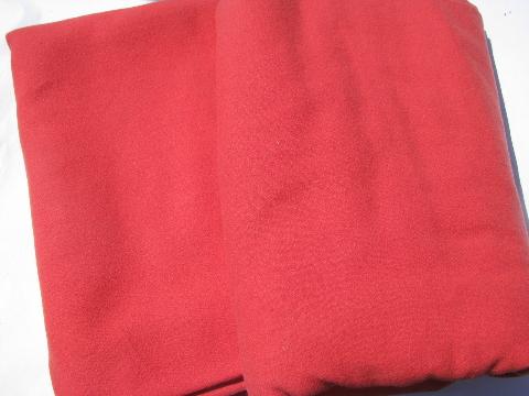 photo of shades of coral, lot vintage wool fabric for sewing crafts, felting, braiding rugs #3