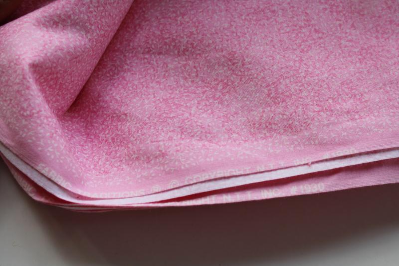 photo of shades of pink tiny print quilting cotton, 90s vintage Fabric Traditions antique look #3