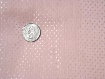 catalog photo of sheer pink dotted cotton dimity vintage fabric, pretty for doll clothes