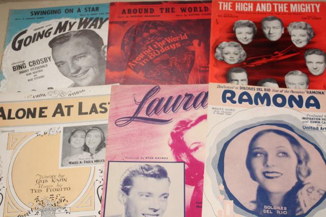 photo of sheet music lot 100+ pieces antique & vintage songs retro cover art graphics #13