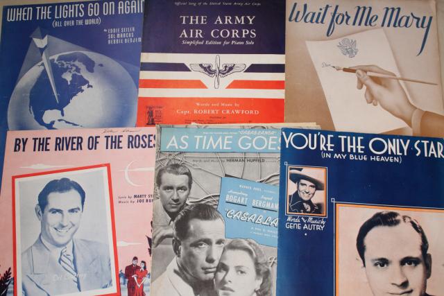 photo of sheet music lot 100+ pieces antique & vintage songs retro cover art graphics #18