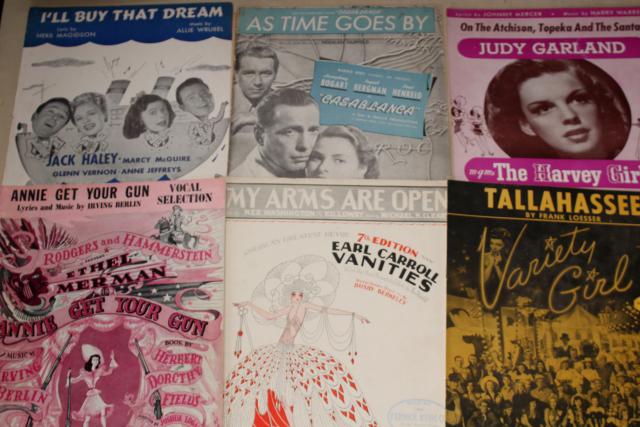 photo of sheet music lot 100+ pieces antique & vintage songs retro cover art graphics #21