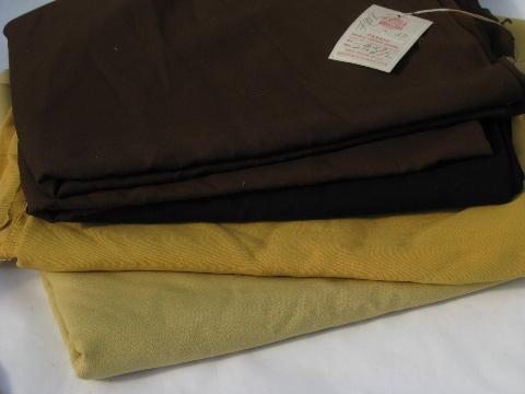 photo of shirting or dress weight material, vintage rayon / wool blend fabric lot #1