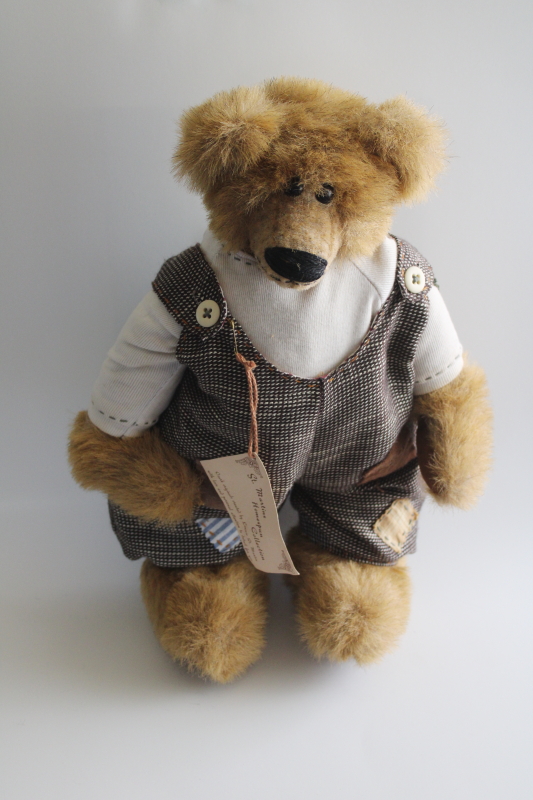 photo of signed Lonnie St Martin teddy Billy Bear large jointed posable stuffed toy w/ tag vintage 90s  #5