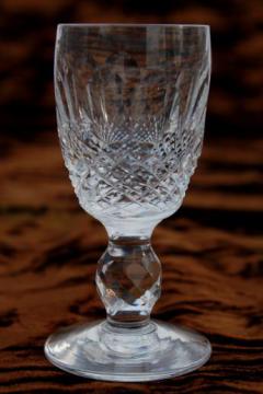 catalog photo of signed Waterford crystal Colleen sherry / cordial glass, vintage stemware