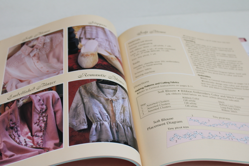 photo of silk ribbon embroidery heirloom sewing clothes & keepsakes to stitch, needlework book  #2