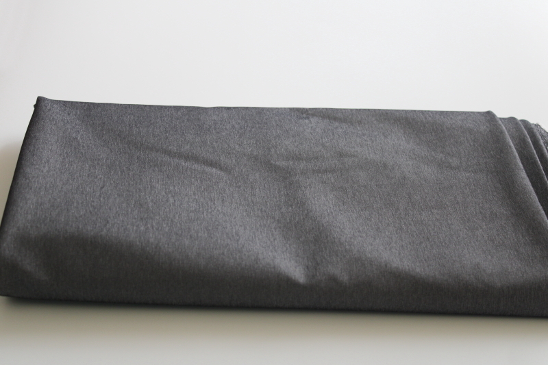 photo of silvery pewter grey sharkskin taffeta fabric, heavy elegant vintage dress fabric #3