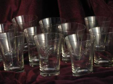 catalog photo of six point Bethlehem star pattern glasses, 10 wheel cut glass tumblers