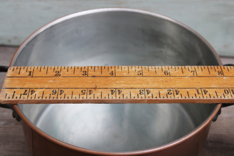 photo of small copper stockpot, 1980s vintage made in Portugal copper cookware, 3 qt pot without lid  #2