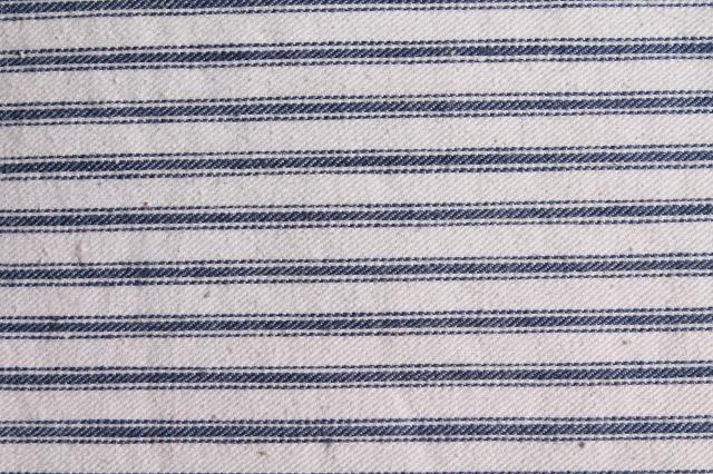 photo of small feather pillows w/ primitive antique striped cotton ticking fabric #10