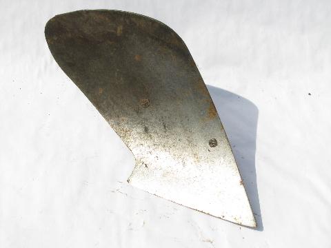 photo of small old iron moldboard & plowshear for walking plow or cultivator #2