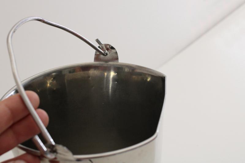 photo of small stainless steel pail w/ handle, goat milking bucket, food grade dairy equipment #4