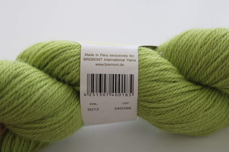 photo of so soft alpaca / wool yarn Bremont Valentina spring green discontinued color #2