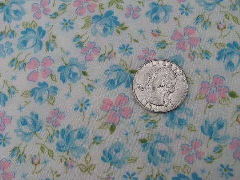 photo of so soft vintage pure cotton flannel, 36'' wide, floral print on white #1