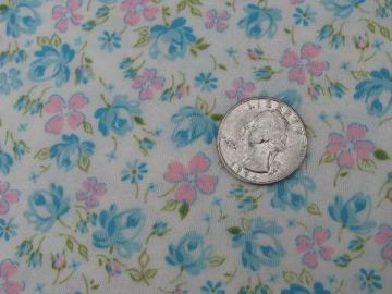 catalog photo of so soft vintage pure cotton flannel, 36'' wide, floral print on white