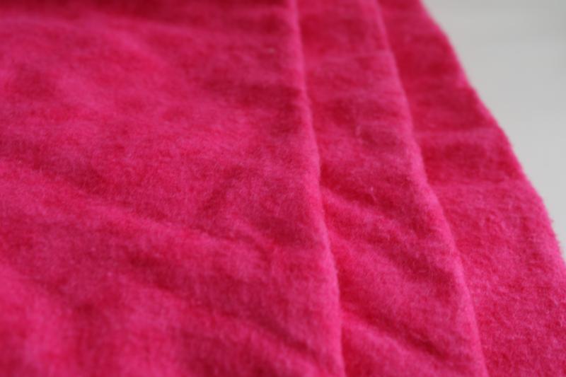 photo of soft cotton flannel fabric yardage, 4 yds sewing material bright pink textured print #2