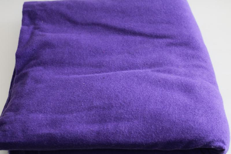 photo of soft cotton flannel fabric yardage, 4 yds solid purple color sewing material #1