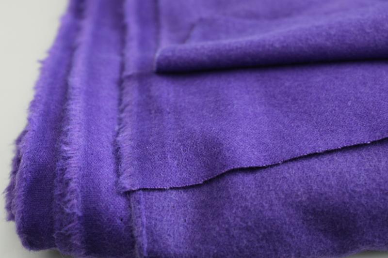 photo of soft cotton flannel fabric yardage, 4 yds solid purple color sewing material #2